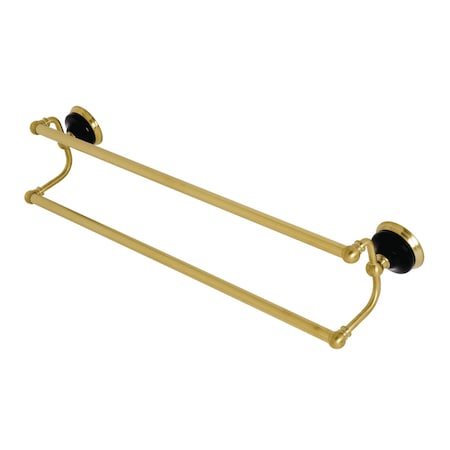 Kingston Brass BA9113BB Water Onyx 24" Dual Towel Bar, Brushed Brass BA9113BB